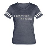vintage navy/white - I Get it from My Mama Glitz Print Women’s Vintage Sport T-Shirt - Women’s Vintage Sport T-Shirt | LAT 3537 at TFC&H Co.