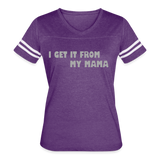 vintage purple/white - I Get it from My Mama Glitz Print Women’s Vintage Sport T-Shirt - Women’s Vintage Sport T-Shirt | LAT 3537 at TFC&H Co.