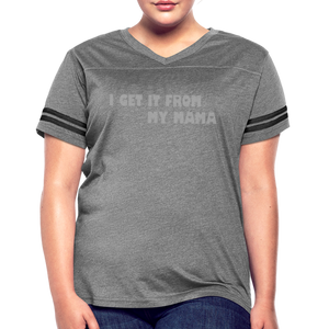 heather gray/charcoal - I Get it from My Mama Glitz Print Women’s Vintage Sport T-Shirt - Women’s Vintage Sport T-Shirt | LAT 3537 at TFC&H Co.