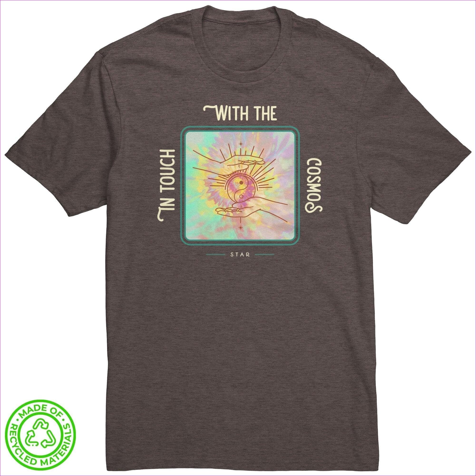 Deep Brown Heather In Touch Recycled Fabric Unisex Tee - Unisex T-Shirt at TFC&H Co.