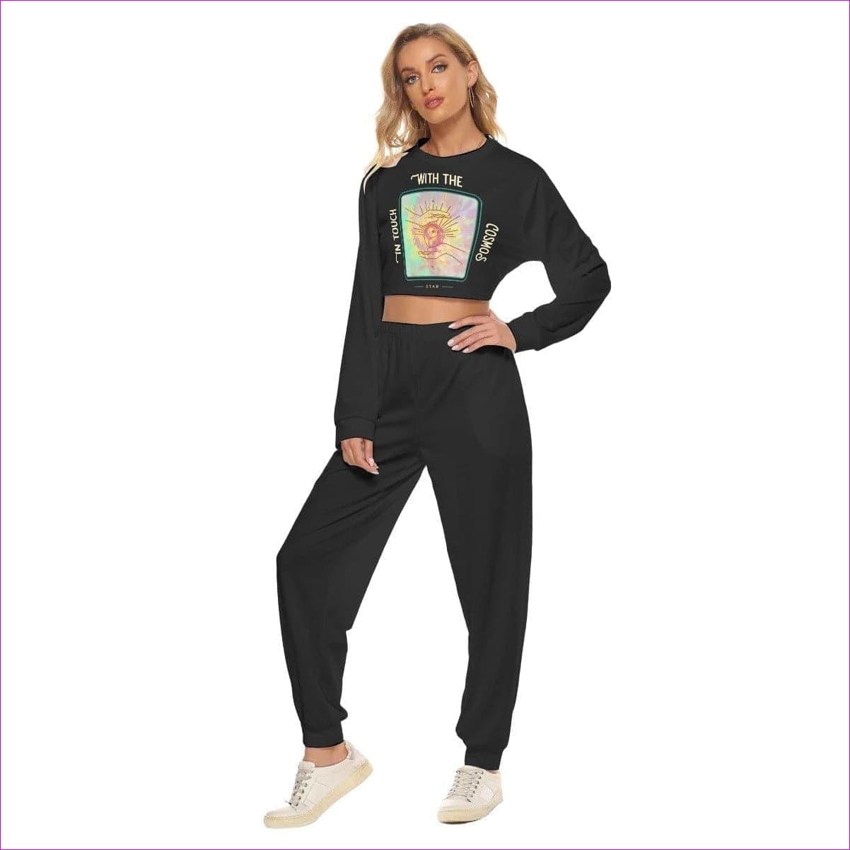 - In Touch Womens Crop Sweatshirt Set - womens crop top & pants at TFC&H Co.
