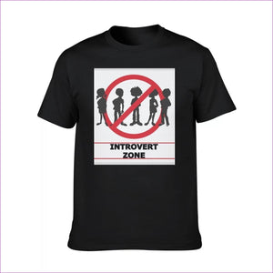 Black Introvert Men's Graphic Tee | Cotton - Men's T-Shirt at TFC&H Co.