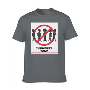 Carbon color Introvert Men's Graphic Tee | Cotton - Men's T-Shirt at TFC&H Co.
