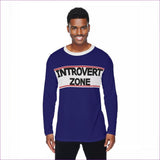 blue Introvert Men's Long Sleeve T-Shirt - men's t-shirt at TFC&H Co.