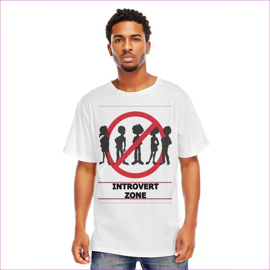 White - Introvert Unisex O-neck Graphic T-shirt | 100% Cotton - Unisex T-Shirt at TFC&H Co.