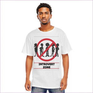 White Introvert Unisex O-neck Graphic T-shirt | 100% Cotton - Unisex T-Shirt at TFC&H Co.