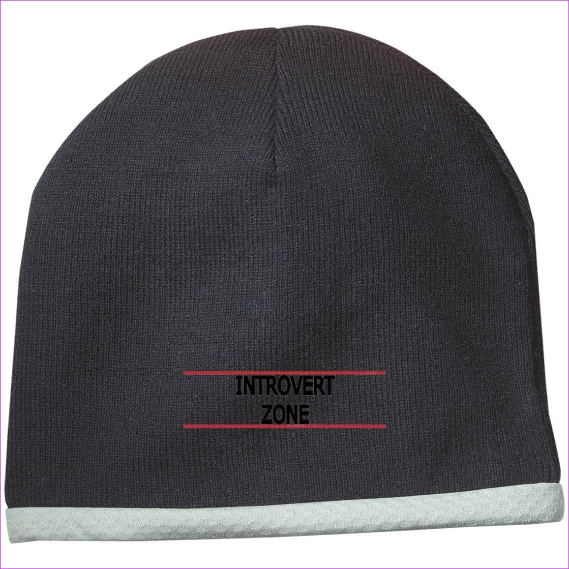 STC15 Performance Knit Cap Black One Size Introvert Zone Embroidered Knit Cap, Cap, Beanie - Hat at TFC&H Co.