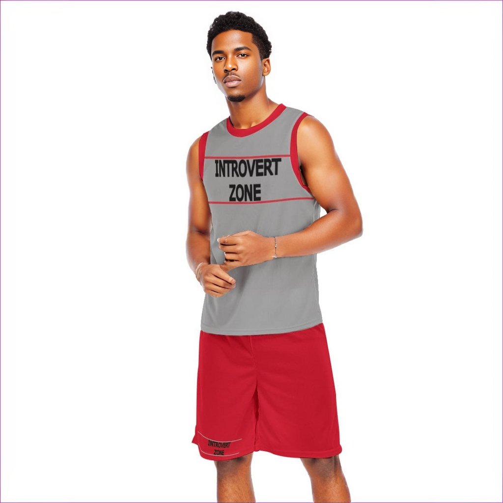 Introvert Zone Men's Basketball Clothing Set - men's top & short set at TFC&H Co.