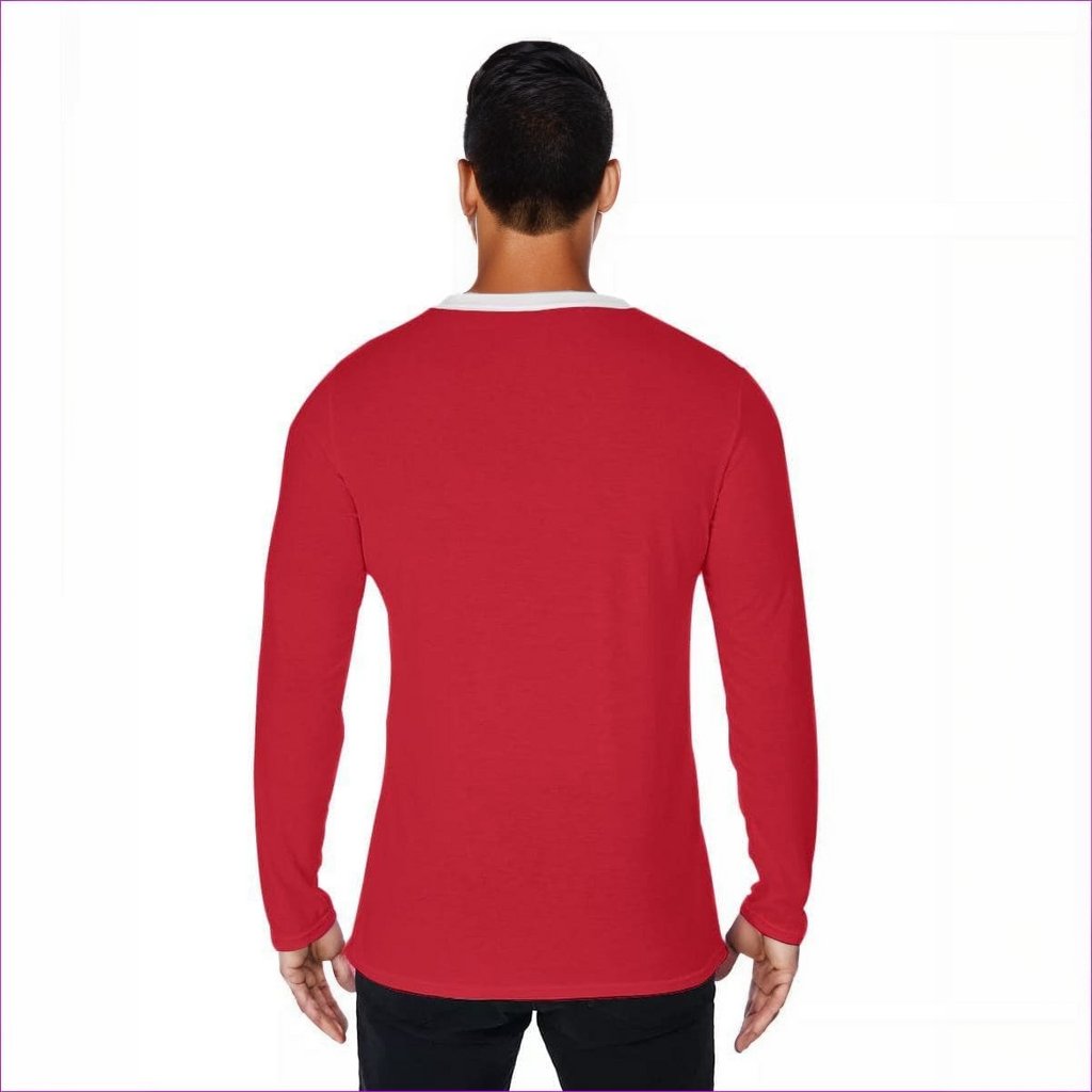 - Introvert Zone Men's Long Sleeve T-Shirt - Red - mens t-shirt at TFC&H Co.