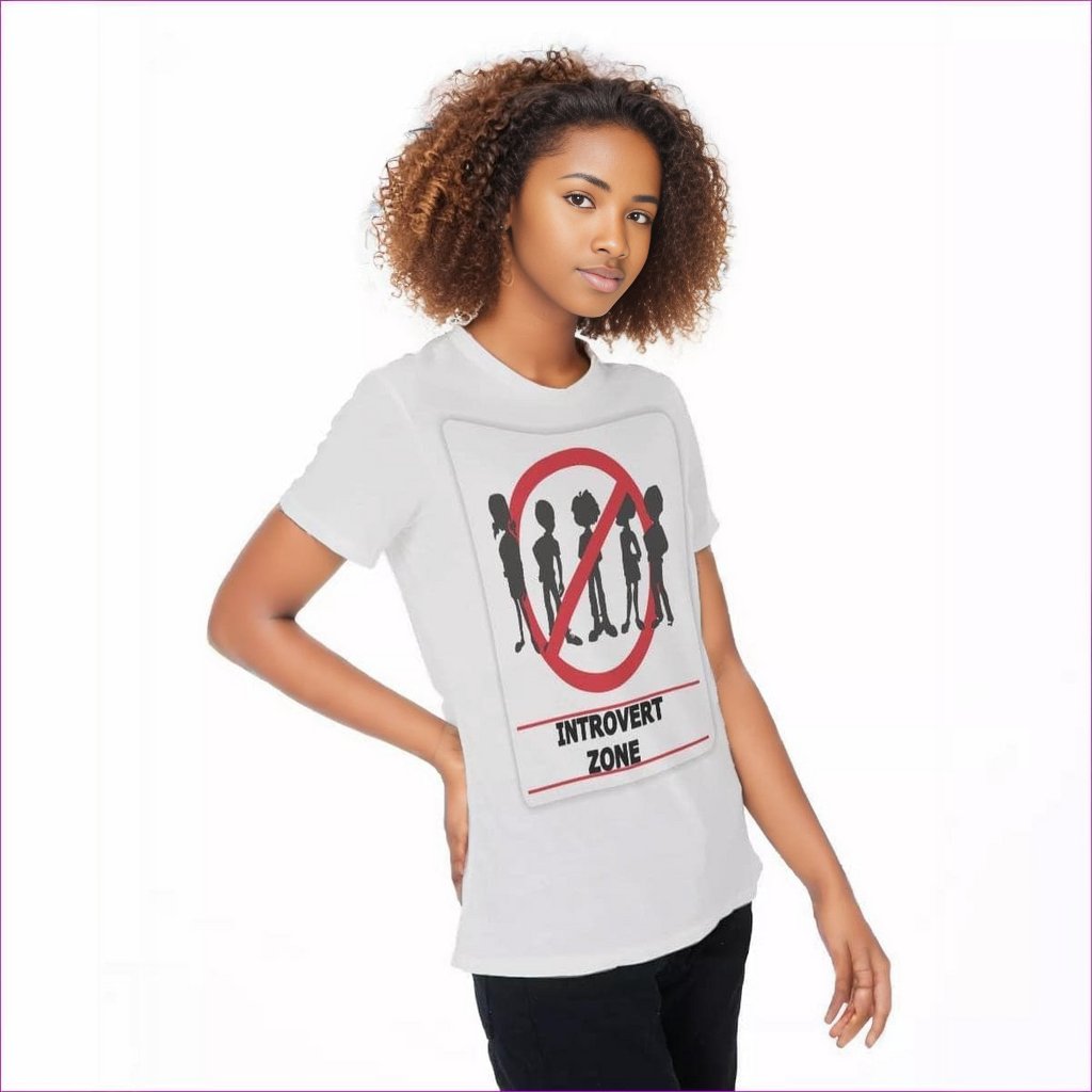 - Introvert Zone Round Neck T-Shirt - womens t-shirt at TFC&H Co.