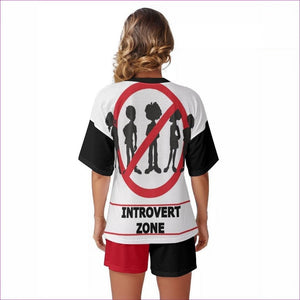 Introvert Zone Womens T-shirt Short Set - women's top & short set at TFC&H Co.