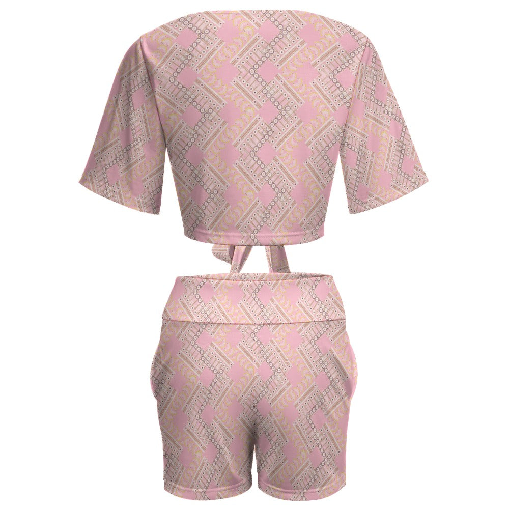 - Ishan Two Piece Beach Short Outfit Set - womens top & short set at TFC&H Co.