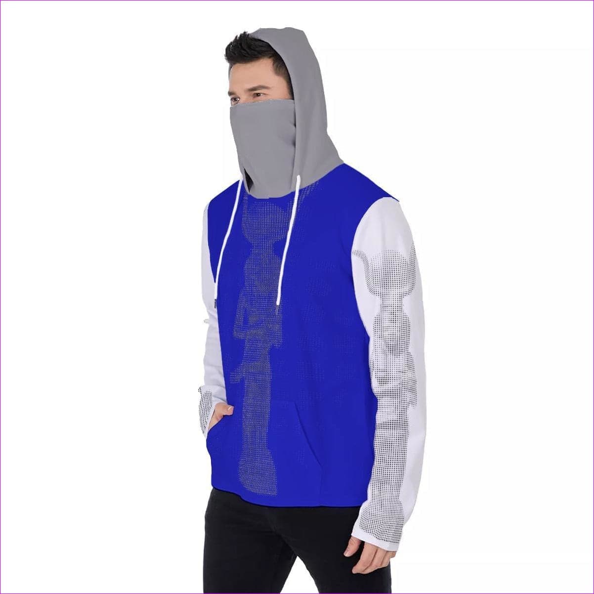 Isis Men's Pullover Hoodie With Mask - Blue - men's hoodie at TFC&H Co.