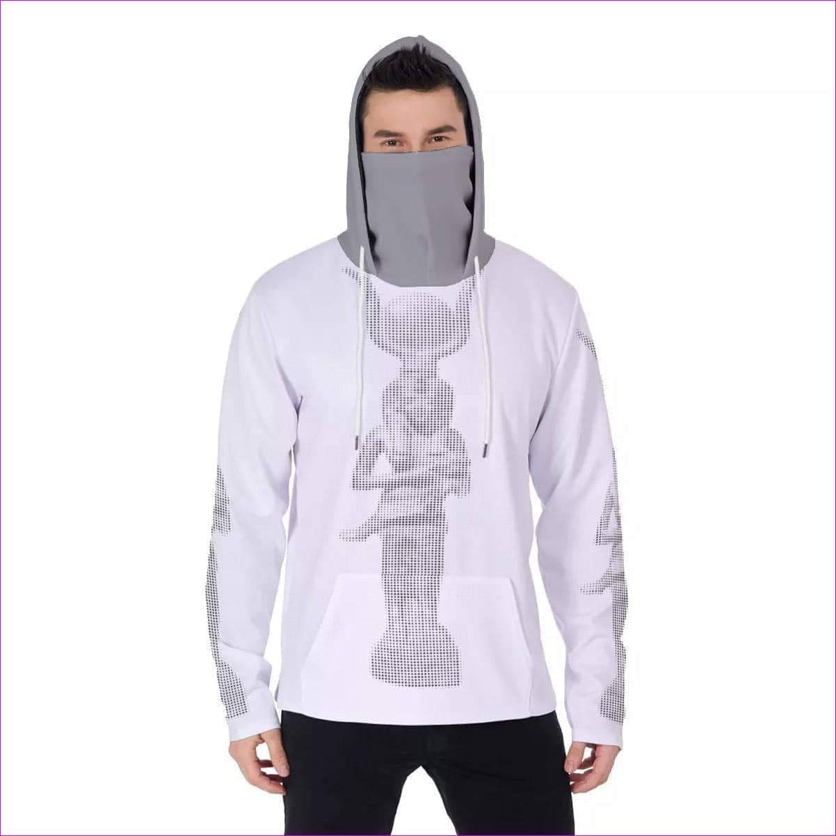 White Isis Men's Pullover Hoodie With Mask - men's hoodie at TFC&H Co.