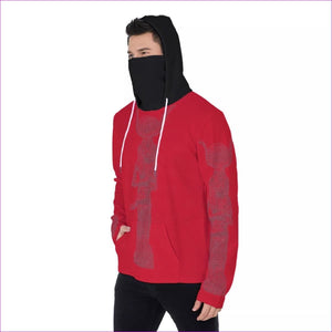red Isis Men's Pullover Hoodie With Mask - Red - men's hoodie at TFC&H Co.