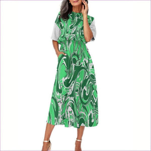 Green Ivy Womens Elastic Waist Dress - women's dress at TFC&H Co.