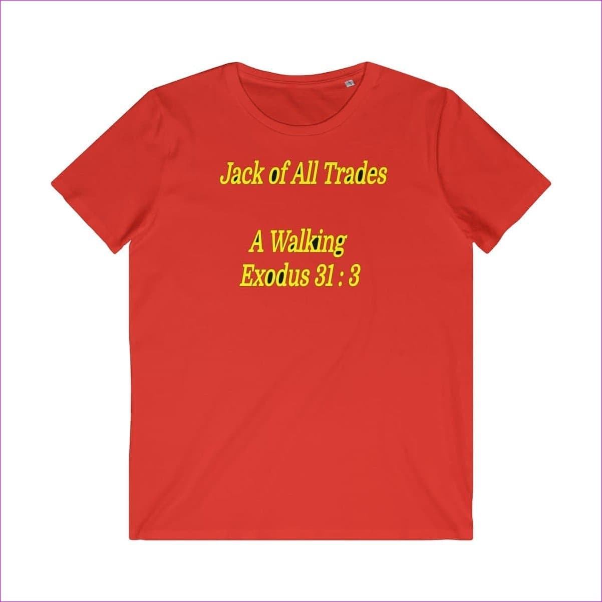 Red Jack of All Trades Men's Organic Tee - Men's T-Shirt at TFC&H Co.