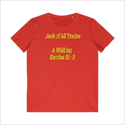 Red Jack of All Trades Men's Organic Tee - Men's T-Shirt at TFC&H Co.