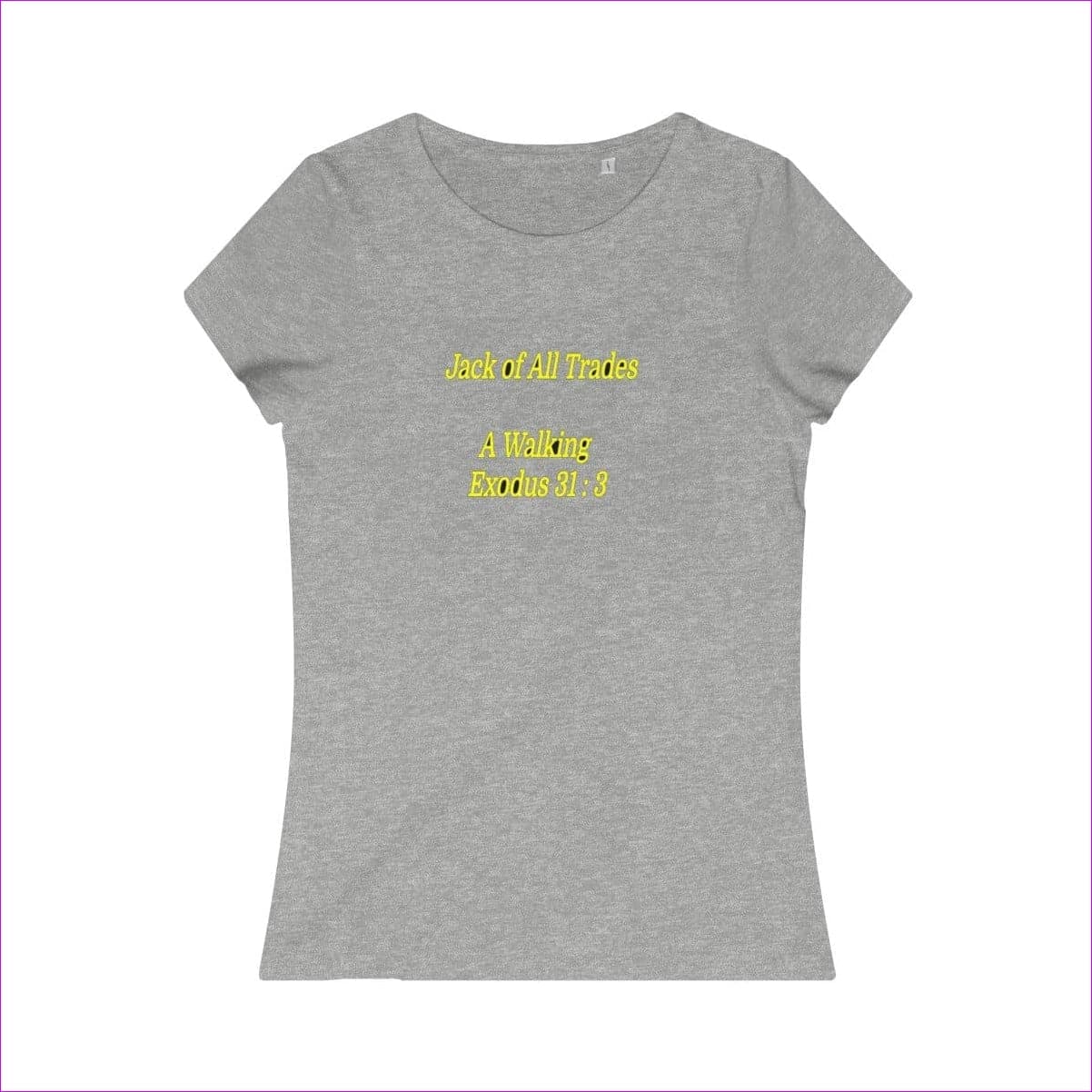 Heather Grey Jack of All Trades Womens Organic Tee - women's T-Shirt at TFC&H Co.