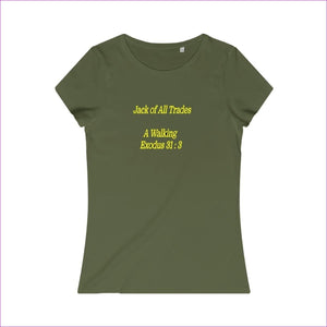 Khaki Jack of All Trades Womens Organic Tee - women's T-Shirt at TFC&H Co.