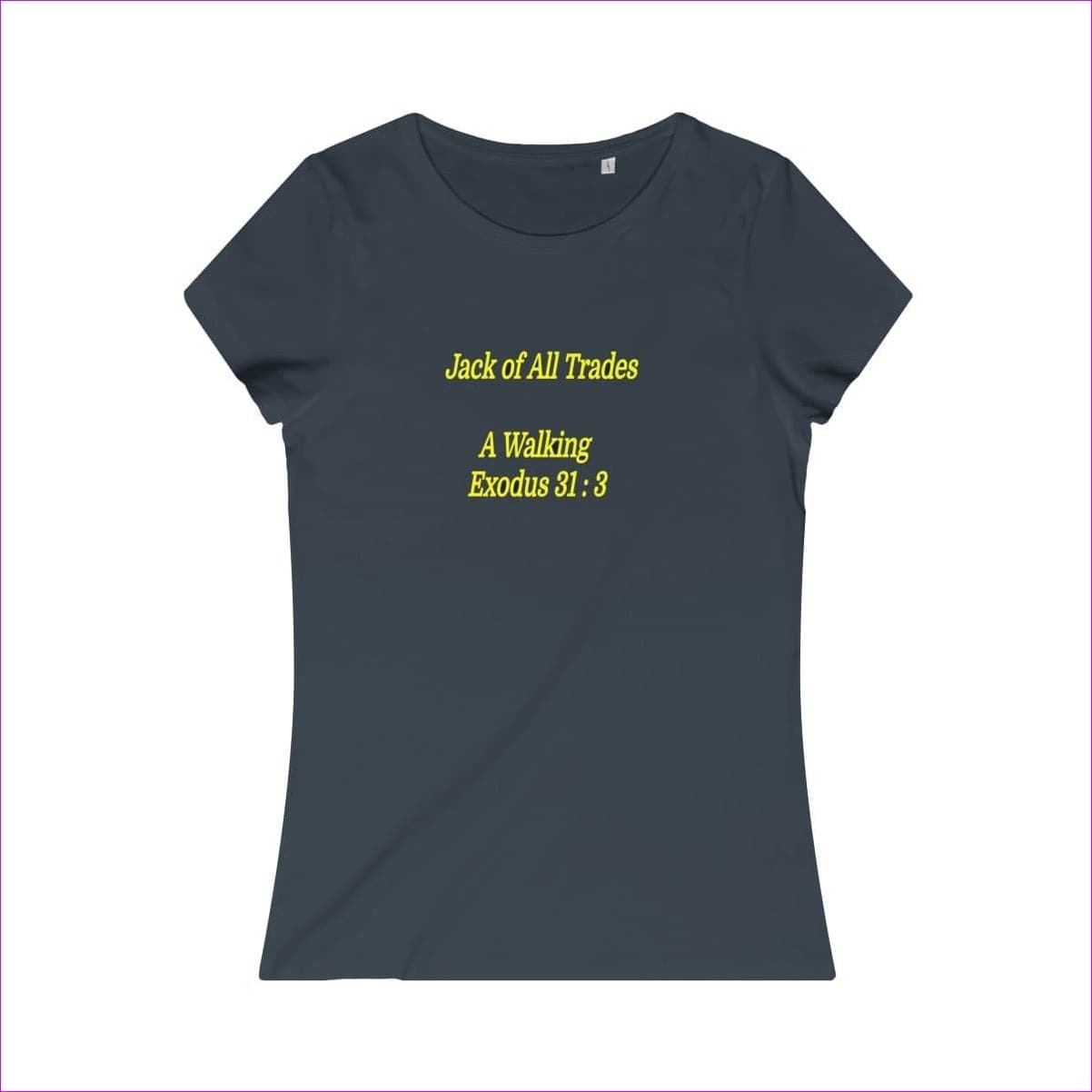 Navy - Jack of All Trades Womens Organic Tee - womens T-Shirt at TFC&H Co.