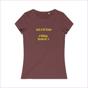 Burgundy Jack of All Trades Womens Organic Tee - women's T-Shirt at TFC&H Co.