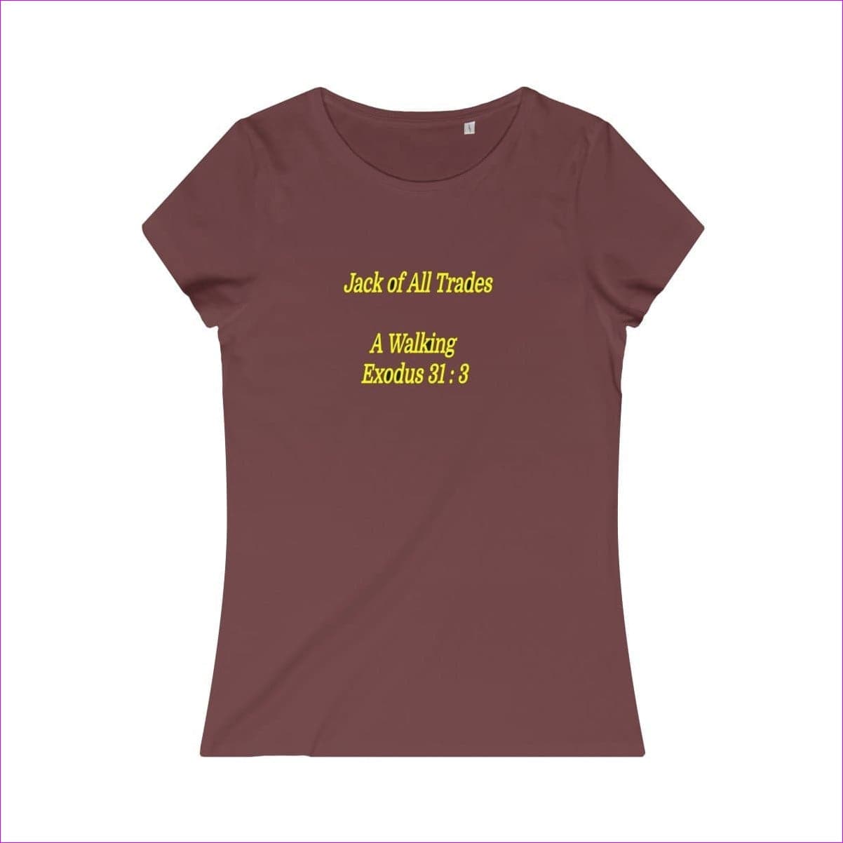 Burgundy - Jack of All Trades Womens Organic Tee - womens T-Shirt at TFC&H Co.