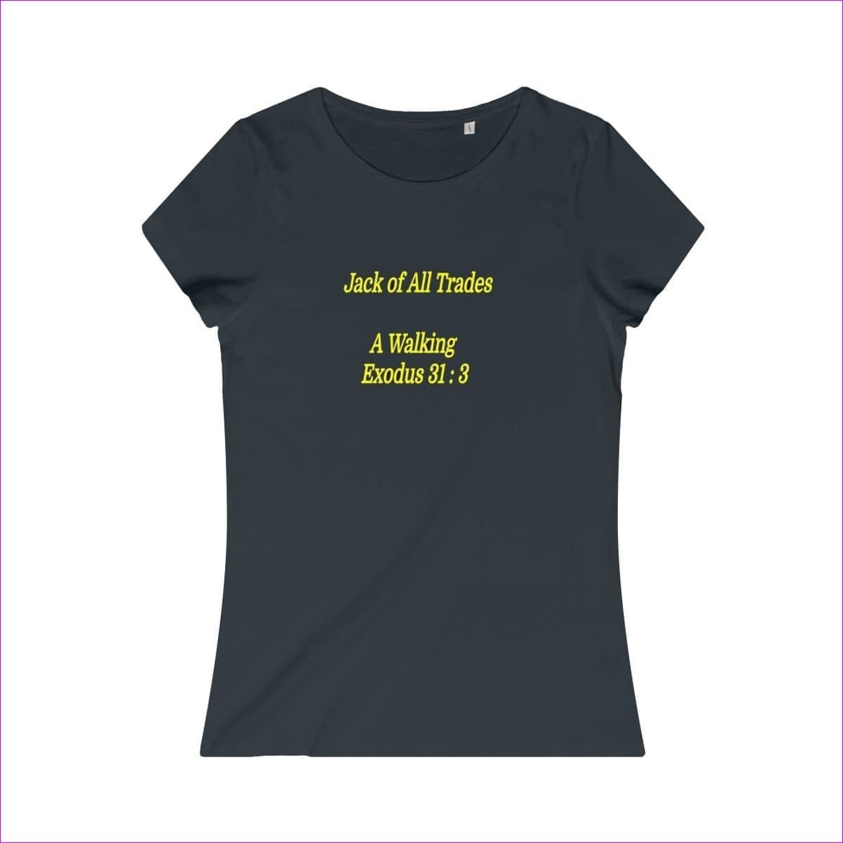 Black - Jack of All Trades Womens Organic Tee - womens T-Shirt at TFC&H Co.