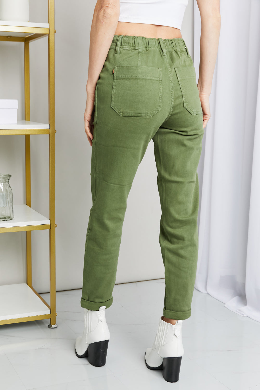 - Judy Blue Full Size Drawstring Waist Pocket Jeans - Ships from The US - womens pants at TFC&H Co.