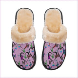 pink 10 -11 Kids Butterfly Love Home Plush Slippers - kid's slipper at TFC&H Co.