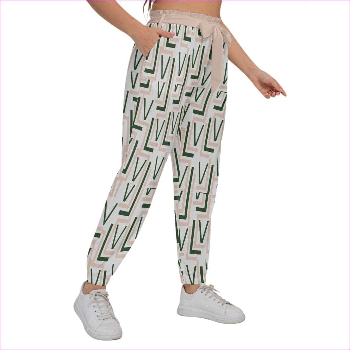 Labyrinth 2 Women’s Pants With Waist Belt Voluptuous (+) Plus Size - women's pants at TFC&H Co.