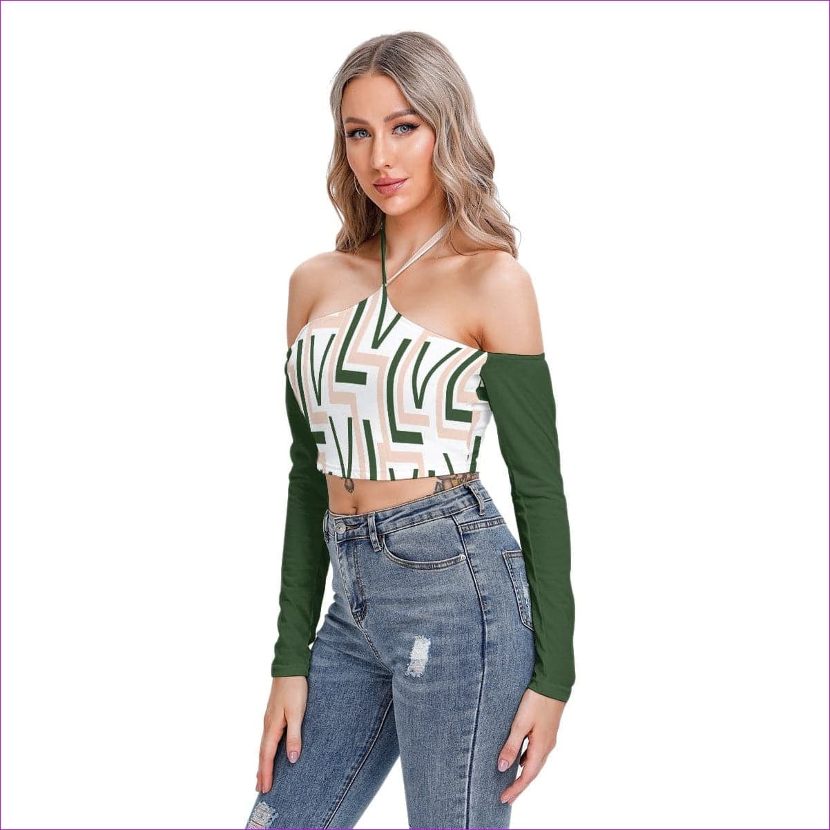 Labyrinth 2 Womens Halter Lace-up Top - women's crop top at TFC&H Co.