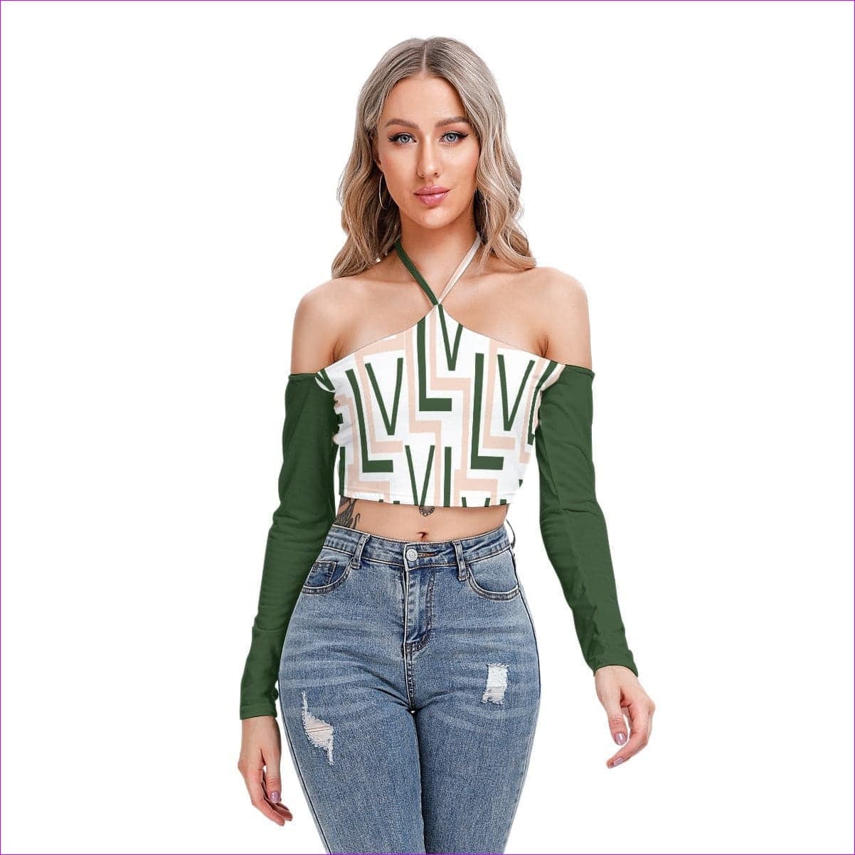 - Labyrinth 2 Womens Halter Lace-up Top - womens crop top at TFC&H Co.