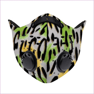 - Leopard Splash Earhook Face Mask w/ additional filters - mask at TFC&H Co.