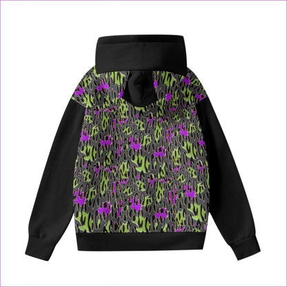 Leopard Splash Grundge Purr Women’s Hoodie With Decorative Ears - women's cat ear hoodie at TFC&H Co.