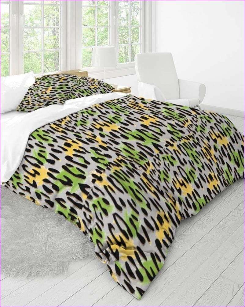 - Leopard Splash Home King Duvet Cover Set - bedding at TFC&H Co.