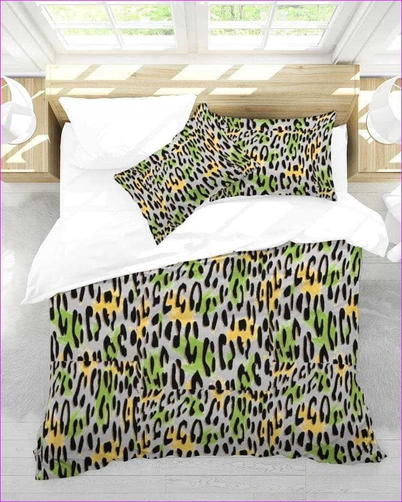 - Leopard Splash Home King Duvet Cover Set - bedding at TFC&H Co.