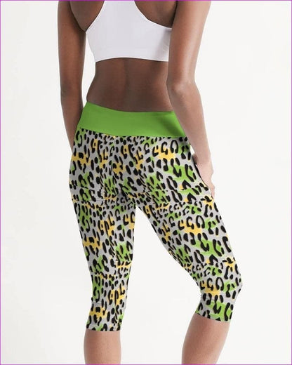 Leopard Splash Womens Mid-Rise Capri - women's capri leggings at TFC&H Co.