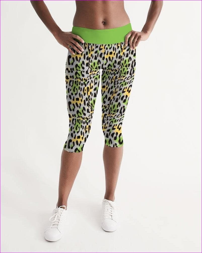 - Leopard Splash Womens Mid-Rise Capri - womens capri leggings at TFC&H Co.
