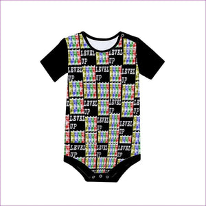 Level Up Baby's Black Short Sleeve Romper - infant onesie at TFC&H Co.