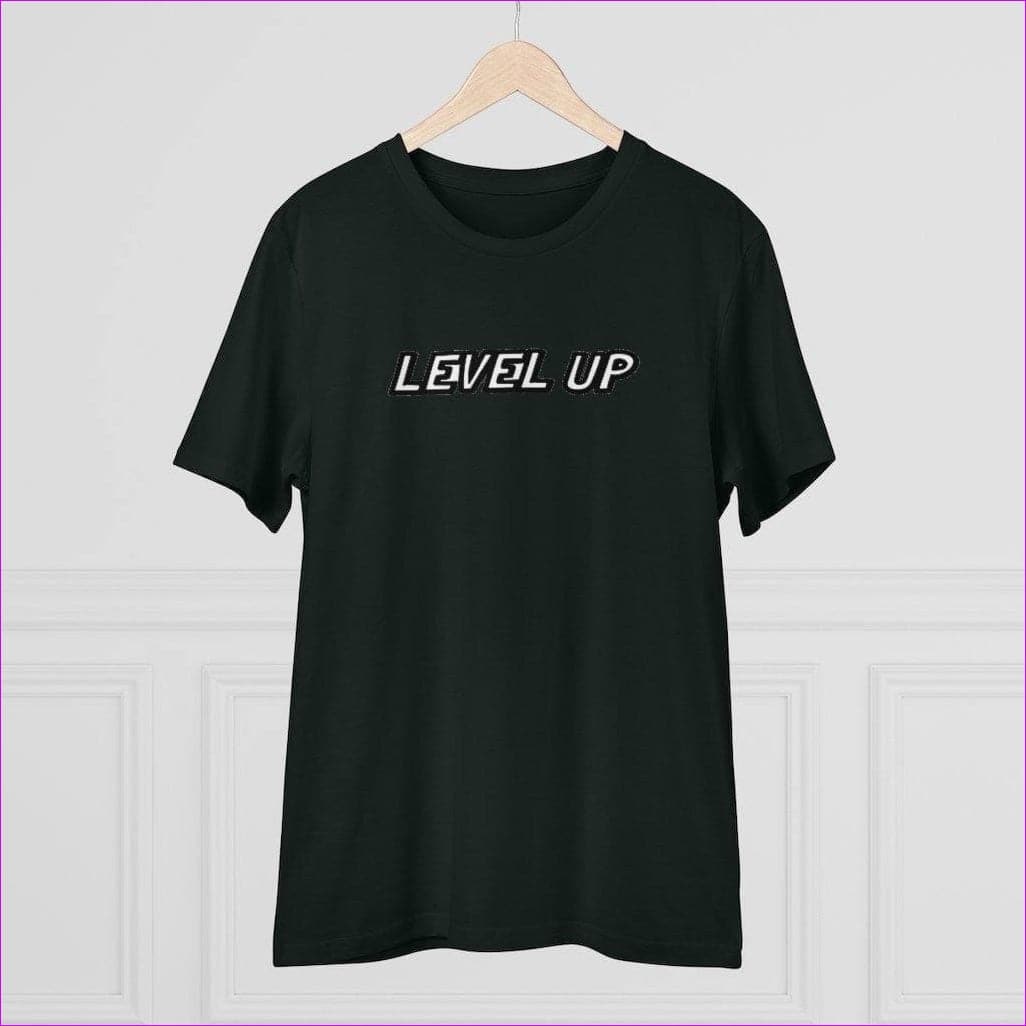 Black - Level Up Men's Organic Tee - T-Shirt at TFC&H Co.