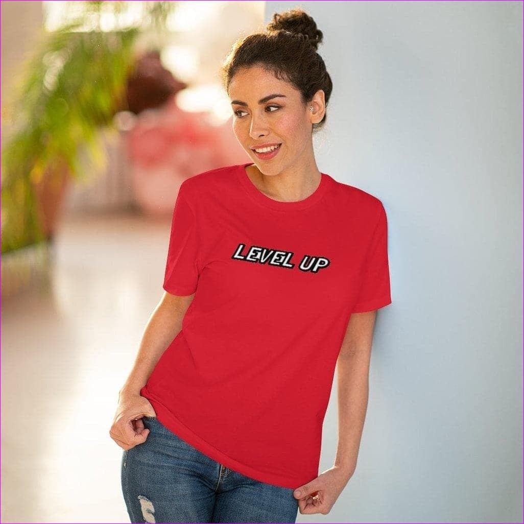 Red - Level Up Men's Organic Tee - T-Shirt at TFC&H Co.