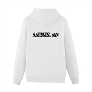 White - Level Up Womens Back Print Hoodie with Pocket - womens hoodie at TFC&H Co.