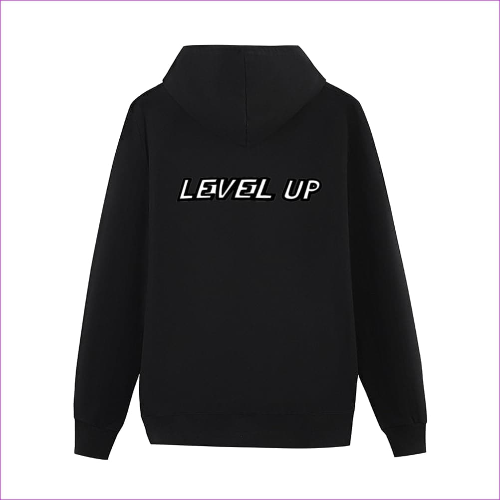 M Black - Level Up Womens Back Print Hoodie with Pocket - womens hoodie at TFC&H Co.