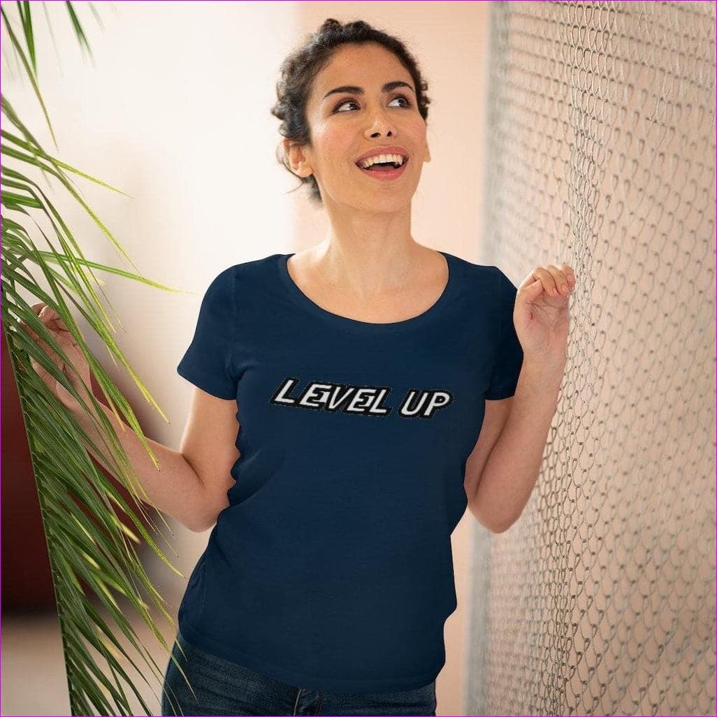 French Navy Level Up Womens Organic Tee 2 - T-Shirt at TFC&H Co.