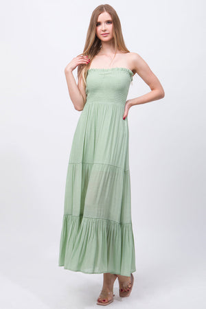 CELERY - Light Flow Strapless Maxi Dress - 6 colors - ships from The US - womens dress at TFC&H Co.