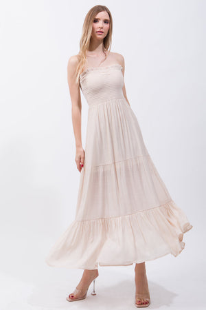 NATURAL - Light Flow Strapless Maxi Dress - 6 colors - ships from The US - womens dress at TFC&H Co.