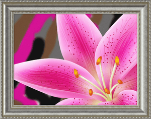 13" x 9 3 4" Granby, in Silver No Matting - Lily Array Framed Wall Painting - Wall art at TFC&H Co.