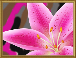 39" x 29 1 4" Granby, in Gold No Matting - Lily Array Framed Wall Painting - Wall art at TFC&H Co.