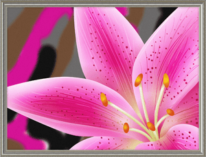 39" x 29 1 4" Granby, in Silver No Matting - Lily Array Framed Wall Painting - Wall art at TFC&H Co.